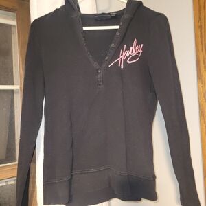 Harley Black Long Sleeve Hoodie